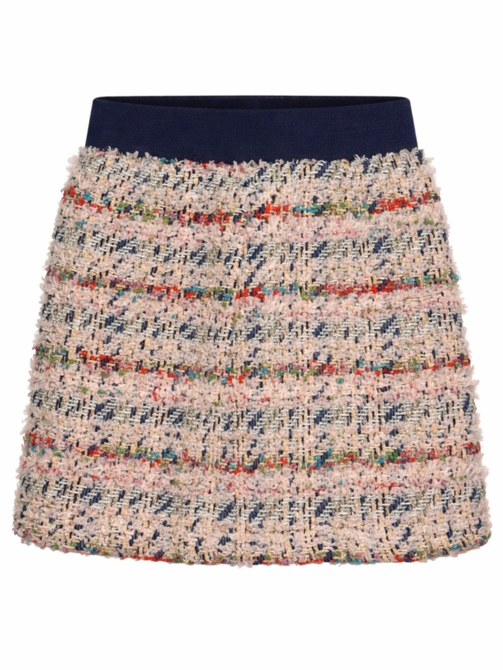 Studio Strut & Bolt Tweed Mini Skirt Size M Pink Multi Bouclé Textured Chic NWT